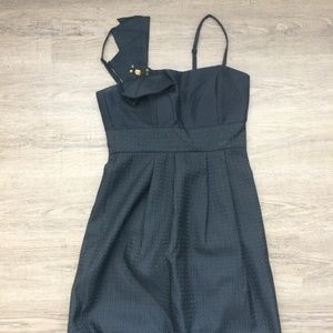 Black BCBG dress with golden stones